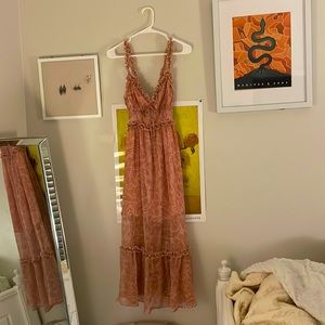 Hello Molly Saints + Secrets Pink Maxi Dress